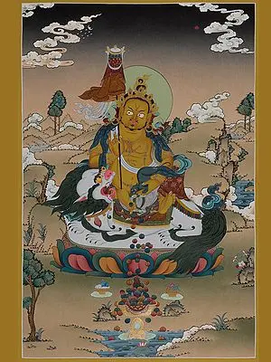 Lord Kubera (Brocadeless Thangka)