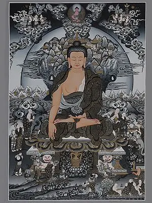 Shakyamuni Buddha Thangka (Brocadeless Thangka)