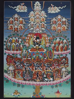 Karma Kagyu Thangka (Brocadeless Thangka)
