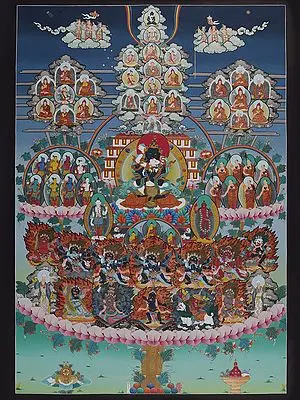 Karma Kagyu Thangka (Brocadeless Thangka)