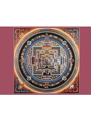 Tibetan Kalachakra Mandala (Brocadeless Thangka)