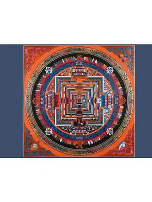 Tibetan Kalachakra Mandala (Brocadeless Thangka)