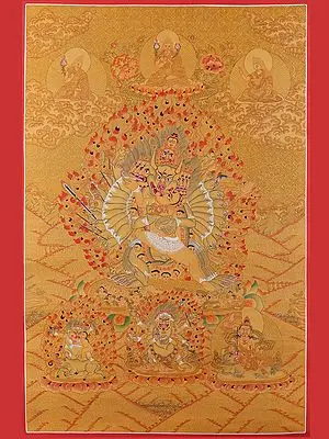 Yamantaka,The Destroyer of Death (Brocadeless Thangka)