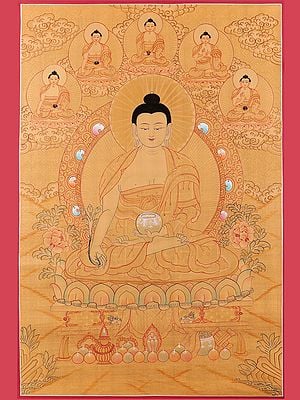 Medicine Lord Buddha  (Brocadeless Thangka)