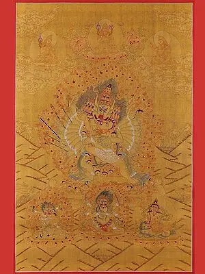 The Destroyer of Death,Yamantaka (Brocadeless Thangka)