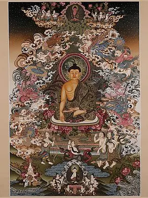 Shakyamuni Buddha Thangka (Brocadeless Thangka)