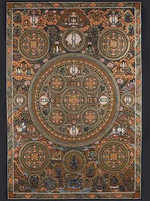 Twelve Mandalas (Brocadeless Thangka)