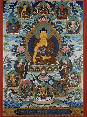Shakyamuni Buddha Thangka (Brocadeless Thangka)