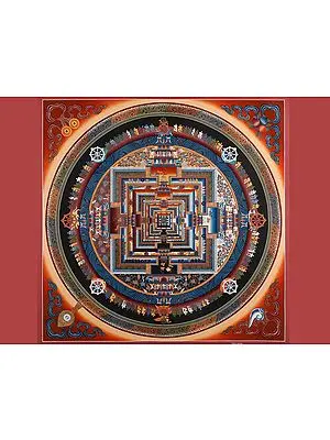 Tibetan Kalachakra Mandala (Brocadeless Thangka)