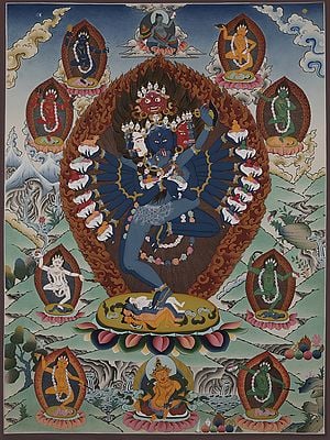 Hevajra (Buddhist Deity) |  Brocadeless Thangka