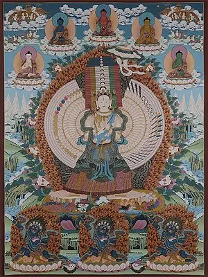 Dukkar - Tibetan Buddhist Deity (Brocadeless Thangka)
