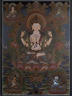 Kharchari - Buddhist Deity (Brocadeless Thangka)