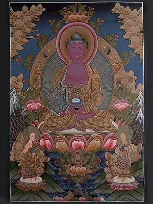 Amitabha Buddha (Brocadeless Thangka)