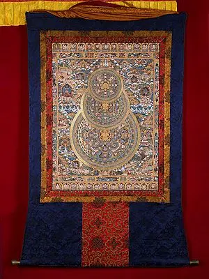 Three Mandalas (With Brocade Thangka)