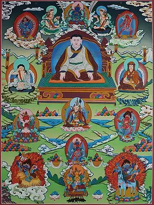Marpa Lotsawa (Brocadeless Thangka)