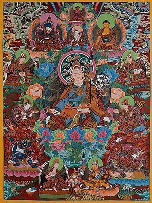 Guru Padmasambhava (Brocadeless Thangka)