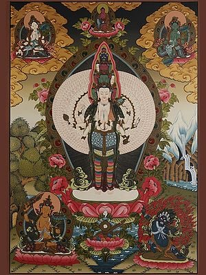 Avalokiteshvara (Brocadeless Thangka)