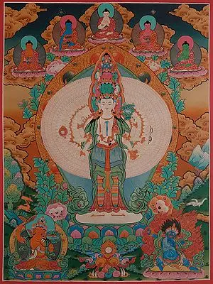 Avalokiteshvara (Brocadeless Thangka)