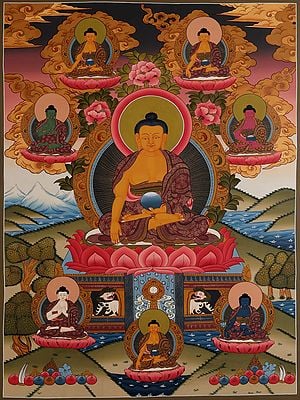 Shakyamuni Buddha (Brocadeless Thangka)