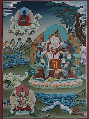 Vajrasattva Shakti (Brocadeless Thangka)