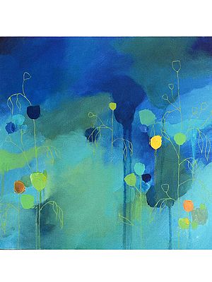 A Blue Valley | Acrylic On Canvas | By Mitisha Vakil