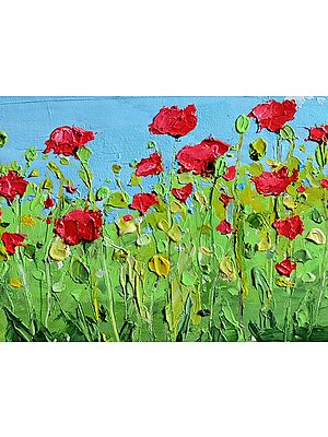 Playful Poppies | Acrylic on Canvas | By Mitisha Vakil