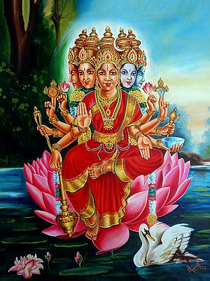 Radiance Of Wisdom And Embodiment Of Valour  | Oil on Canvas Painting by V. Ragunath