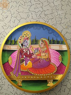 Radha Krishna Sitting On Aasana | Wood Mdf | By Jagriti Bhardwaj