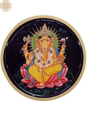 Ganesh On Lotus | Wood Mdf | By Jagriti Bhardwaj