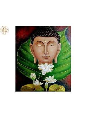 Gyanodaya - Gautam Buddha | Oil And Acrylic On Canvas | By Jolly Sharma