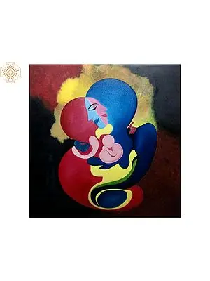 Happy Family | Oil And Acrylic On Canvas | By Jolly Sharma