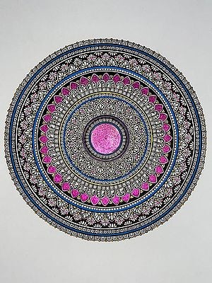 Purple Highlights Art of Mandala | Painting by Rashi Agrawal