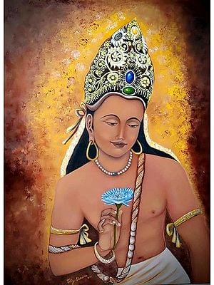 Padmapani - Bodhisattva | Oil And Acrylic On Canvas | By Jolly Sharma