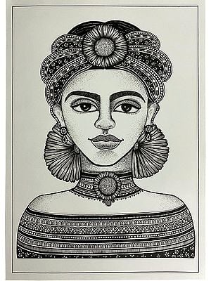 Beautiful Lady | Zentangle Artwork by Rashi Agrawal
