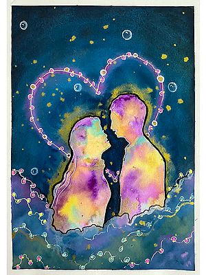 Loving Couple | Painting by Rashi Agrawal