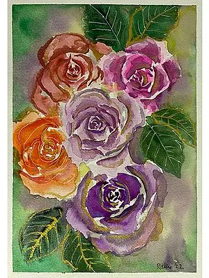A Bunch of Roses | Painting by Rashi Agarwal