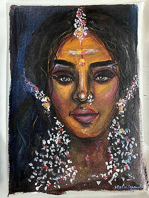 Lady with Gajara | Painting by Rashi Agrawal