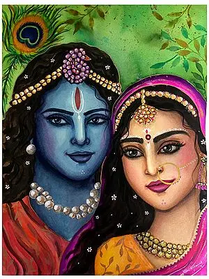 Madhav-Madhavi (Radha Krishna) | Painting by Rashi Agrawal