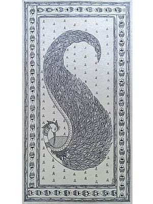 Beautiful Peacock Pen Art | Pen on Paper | By Abhilasha Raut