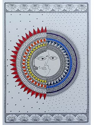 Sun & Moon | Acrylic on Paper | By Abhilasha Raut