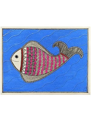 Alone Fish | Acrylic on Paper | By Abhilasha Raut