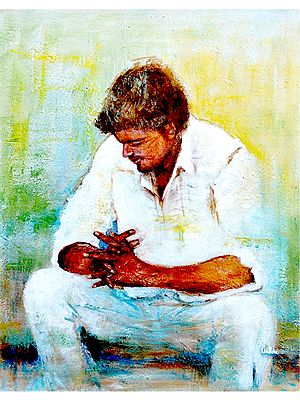 Deep In Thoughts | Painting by Usha Shantharam