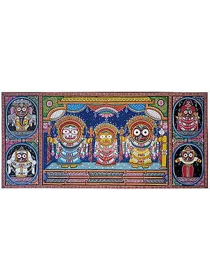 Painting Of Jagannath | Patachitra Art | Watercolor On Handmade Canvas | By Suryakanta Das