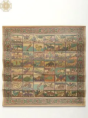 Wildfile Story On Palm Leaf | Watercolor On Palm Leaf | By Rabi Behra