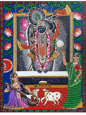 Shrinathji Pichwai Painting | Acrylics on Canvas Art by Rashi Jain