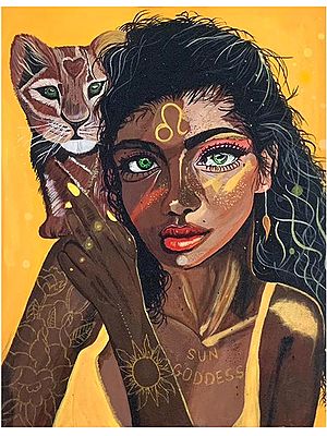 It's her Leo | Acrylics on Canvas Art by Rashi Jain