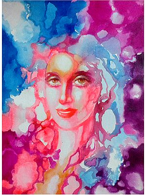 Mysterious Girl | Poster and Acrylic on Handmade Paper | By Sonali S Iyengar