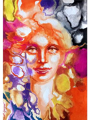Colorful Face of Beauty | Poster and Acrylic on Handmade Paper | By Sonali S Iyengar