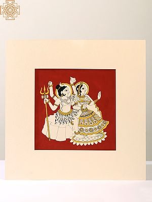 Lord Shiva with Devi Parvati | Par Painting
