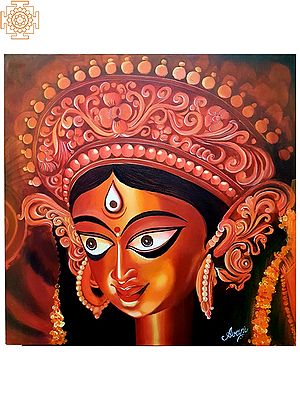 Goddess Durga | Acrylic on Canvas Painting by Avani Mayank Desai